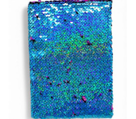 Блокнот "Паєтки" 80 аркушів, А5 (блакитний)