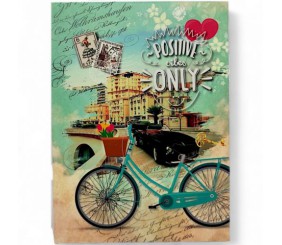 Блокнот у твердій обкладинці (80 арк; формат 17,5х24 см) клітинка, велосипед