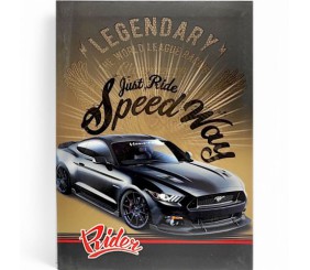 Блокнот у твердій обкладинці (80 арк; формат 17,5х24 см) клітинка, машина