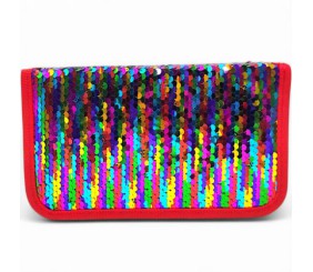 Пенал-книжка з паєтками (1 відділення) кольоровий