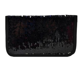 Пенал-книжка з паєтками (1 відділення) чорний