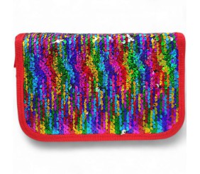 Пенал-книжка з паєтками (2 відділення) кольоровий