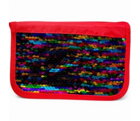 Пенал-книжка з паєтками (3 відділення) різнокольоровий