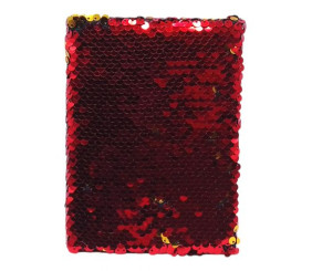 Блокнот "Паєтки" 60 аркушів, А6 (червоний)