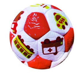 Мʼяч футбольний, дитячий (розмір 2), червоний