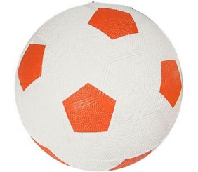 Мʼяч футбольний, гумовий, розмір №5 (помаранчевий)