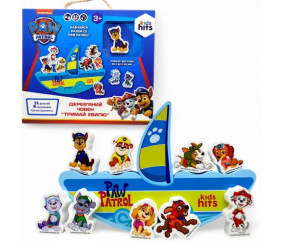 Деревʼяна іграшка-балансир "Щенячий патруль" човен "Тримай хвилю"