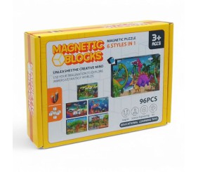 Магнітні кубики "Magnetic Blocks", 96 штук, 12 зображень