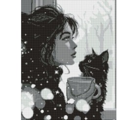 Алмазна мозаїка "Ранкова тиша" 40х50 см