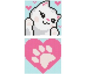 Набір з алмазною мозаїкою на самоклеючій основі "Білі лапки" 9x9 см