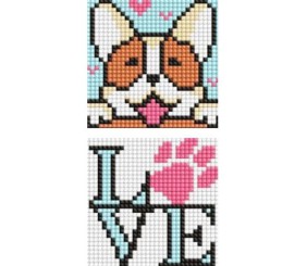 Набір з алмазною мозаїкою на самоклеючій основі "Милий Песик" 9x9 см