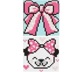 Набір з алмазною мозаїкою на самоклеючій основі "Бантик" 9x9 см