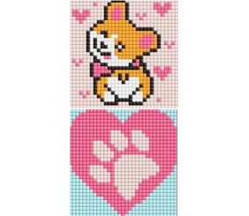 Набір з алмазною мозаїкою на самоклеючій основі "Коргі" 9x9 см