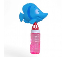 Мильні бульбашки з гумовою фігурокою - Рибка блакитна