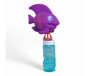 Мильні бульбашки з гумовою фігурокою - Рибка фіолетова