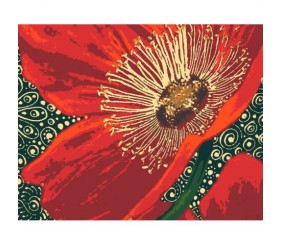 Картина по номерах з фарбами металік "Багряна в золоті" 50x40 см