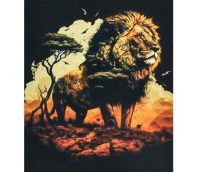 Алмазна мозаїка "Король лев" 30х40 см