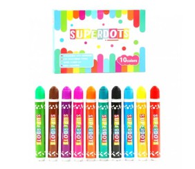 Крапкові маркери 10 кольорів, в коробці