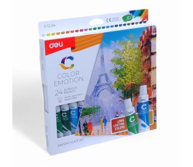 Фарба акрилова "Color Emotions", 24 кольори по 12 мл