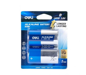 Батарейка Deli E82910 D/LR20 2шт/уп блiст