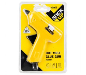 Пiстолет для клею Deli ЕА50061 жовт 7мм 20W+ 3стрижня