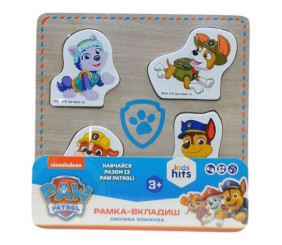 Деревʼяна іграшка "Щенячий патруль: Paw Patrol", рамка-вкладиш