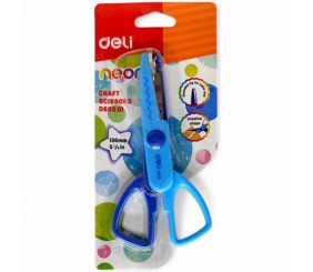 Ножицi канцелярські, з зубчиками (блакитні)