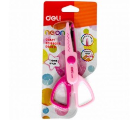 Ножицi канцелярські, з зубчиками (рожеві)