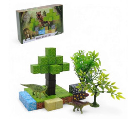 Конструктор магнітний "Майнкрафт", з динозаврами, 52 деталі