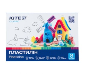 Пластилін, 8 кольорів, 160 г. Kite Classic