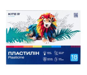 Пластилін, 18 кольорів, 360 г. Kite Classic