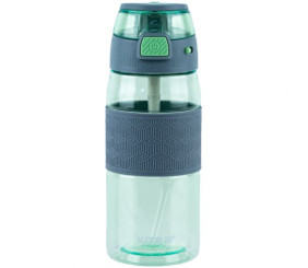 Пляшечка для води 600 мл, зелено-сіра