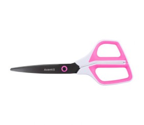 Ножиці Titanium, 21 см, біло-рожеві