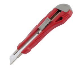 Ніж канцелярський, мет. направляючi, 18 мм, авто-фіксатор