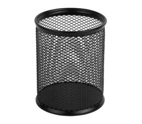 Підставка для ручок кругла 80х80х100мм, мет, чорна