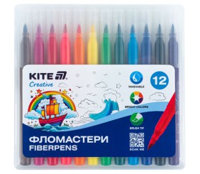 Фломастери-пензлики, набір 12шт, Kite Creative