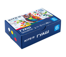 Гуаш 6 кол., 20 мл Kite Classic