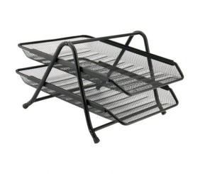 Лоток горизонтальний 2-в-1, металевий, чорн