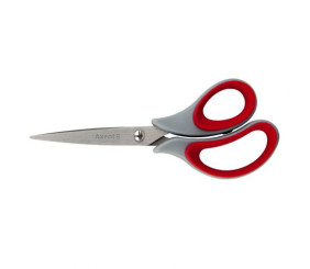 Ножиці Duoton Soft, 16,5 см, сіро-червоні
