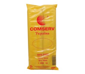 Пакети фасувальні №9 "Comserv" розмір 18/4х35, вага 1000 г, густина 12 мкм