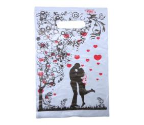 Пакет із прорізною ручкою тип міні «Love» (20х30) 100шт
