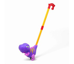 Каталка дитяча "Динозавр", з ручкою (фіолетовий)