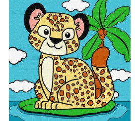 Картина за номерами для дітей "Гепард" 25х25 см