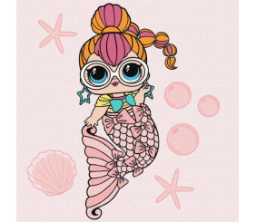 Картина за номерами з фарбами металік "L.O.L. Surprise! Mermaids. Neon QT" 40х40 см