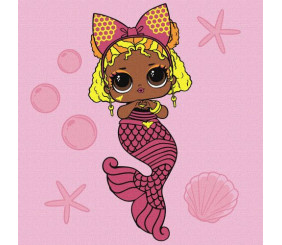 Картина за номерами з фарбами металік "L.O.L. Surprise! Mermaids. Queen Bee" 40х40 см