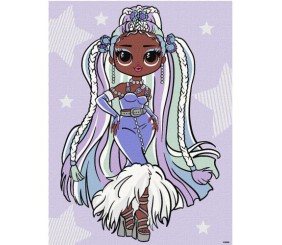 Картина за номерами зі стразами "L.O.L. Surprise! O.M.G. Fashion show Lady Braids" 30х40 см