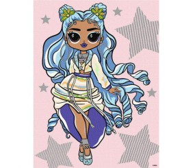 Картина за номерами зі стразами "L.O.L. Surprise! O.M.G. Fashion show Missy Frost" 30х40 см
