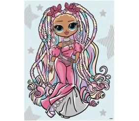 Картина за номерами зі стразами "L.O.L. Surprise! O.M.G. Fashion show Twist Queen" 30х40 см