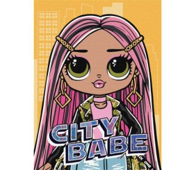 Картина за номерами з фарбами металік "L.O.L. Surprise! O.M.G. World Travel. City Babe" 30х40 см