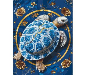 Картина за номерами з фарбами металік "Черепаха" 40х50 см